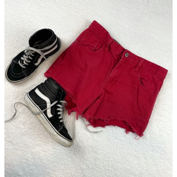 TONY HAWK • Red Denim Jean High-Waisted Shorts - Picture 9 of 9